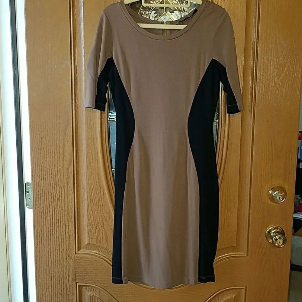 The Limited fitted brown black dress Sz. M